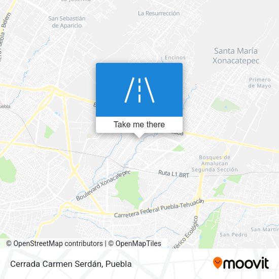 Cerrada Carmen Serdán map