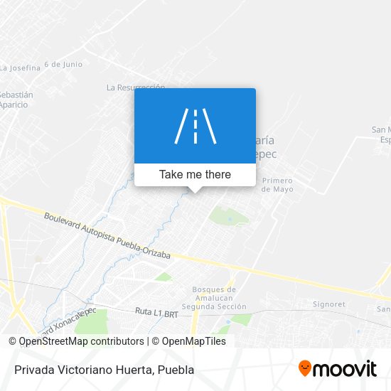 Mapa de Privada Victoriano Huerta