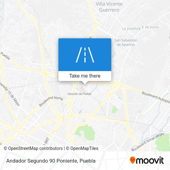 Andador Segundo 90 Poniente map