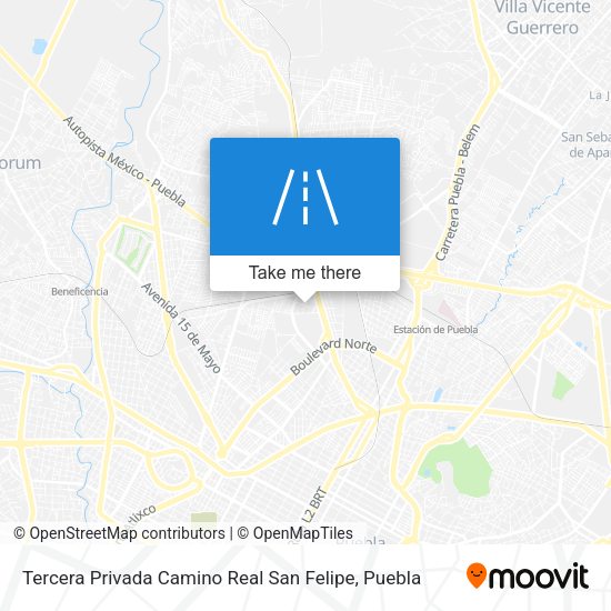 Tercera Privada Camino Real San Felipe map