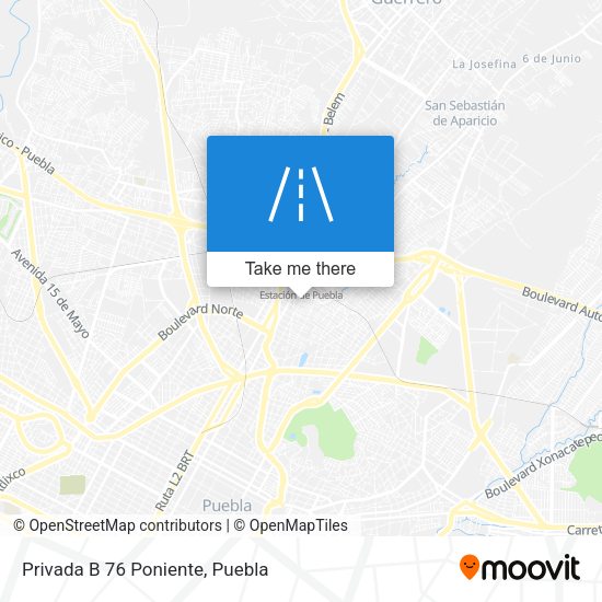 Mapa de Privada B 76 Poniente