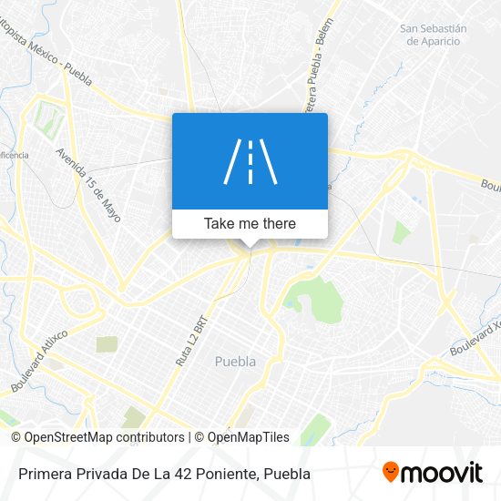 Mapa de Primera Privada De La 42 Poniente