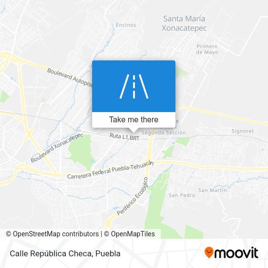 Mapa de Calle República Checa