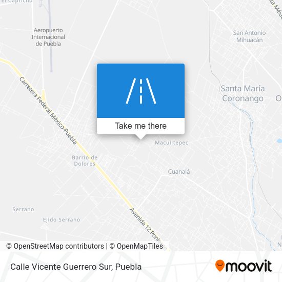 Calle Vicente Guerrero Sur map