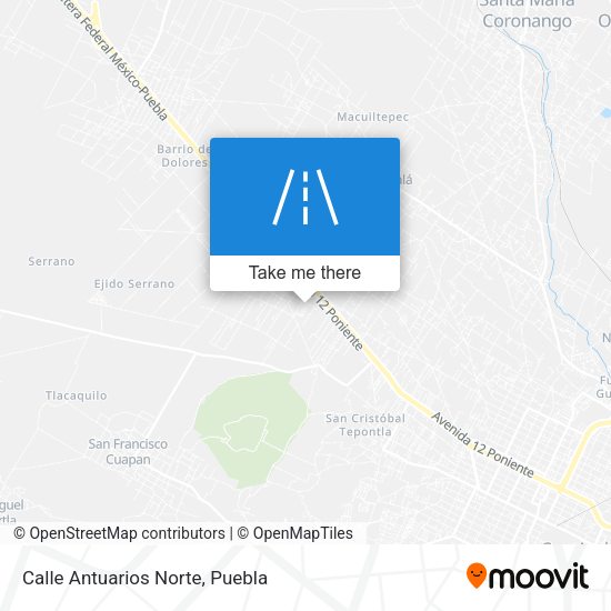 Mapa de Calle Antuarios Norte