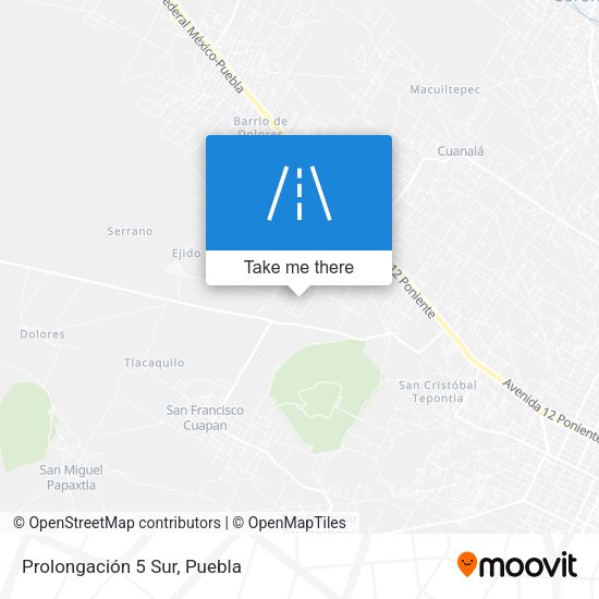 Prolongación 5 Sur map