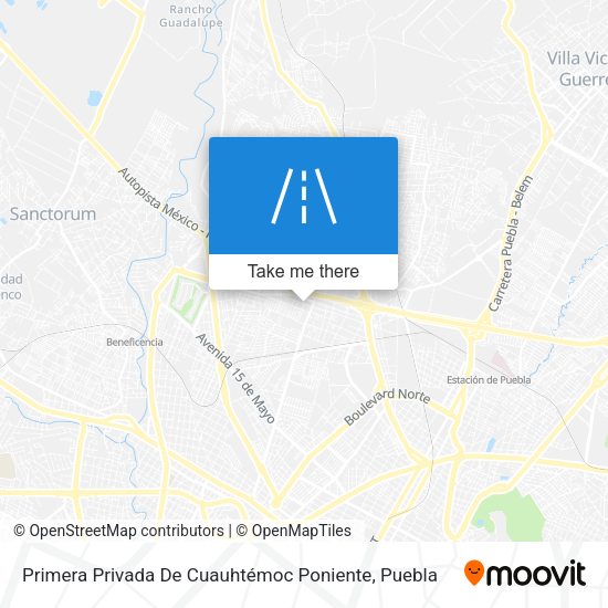 Primera Privada De Cuauhtémoc Poniente map