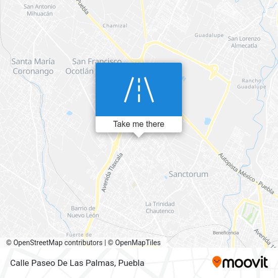 Mapa de Calle Paseo De Las Palmas