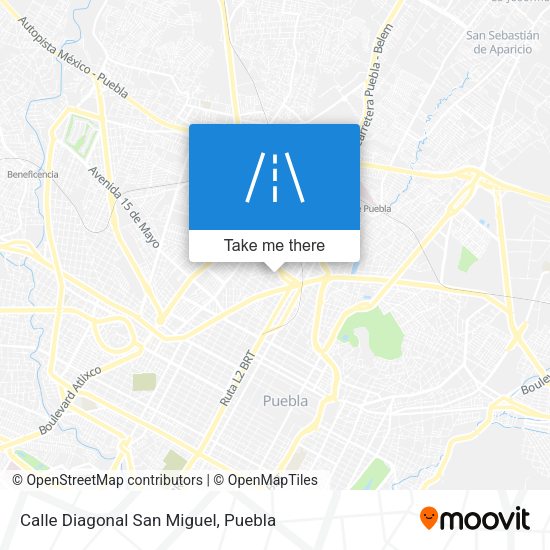 Mapa de Calle Diagonal San Miguel