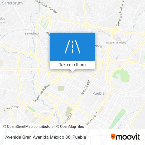Mapa de Avenida Gran Avenida México 86