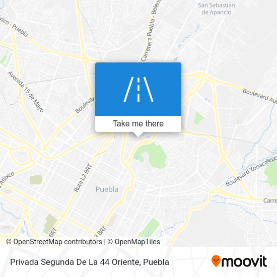 Privada Segunda De La 44 Oriente map