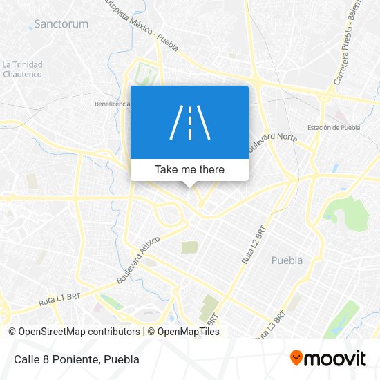 Mapa de Calle 8 Poniente