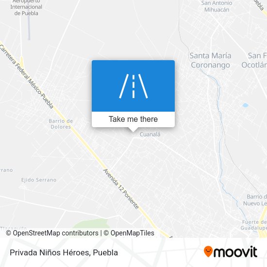 Mapa de Privada Niños Héroes