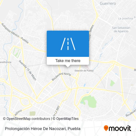 Prolongación Héroe De Nacozari map