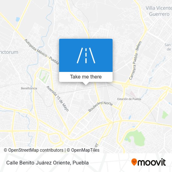Mapa de Calle Benito Juárez Oriente