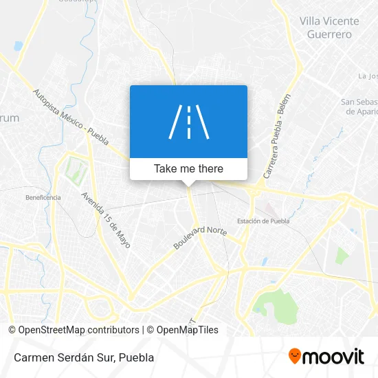 Carmen Serdán Sur map