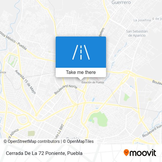 Cerrada De La 72 Poniente map
