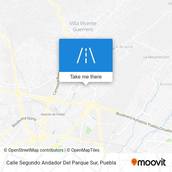 Mapa de Calle Segundo Andador Del Parque Sur