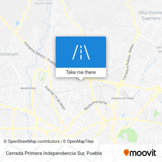Cerrada Primera Independencia Sur map