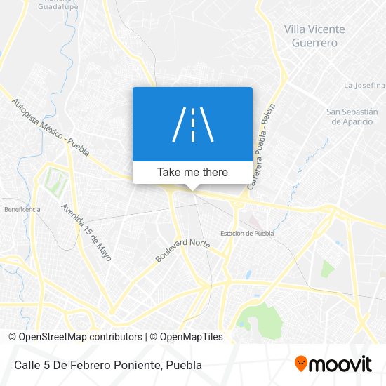 Calle 5 De Febrero Poniente map