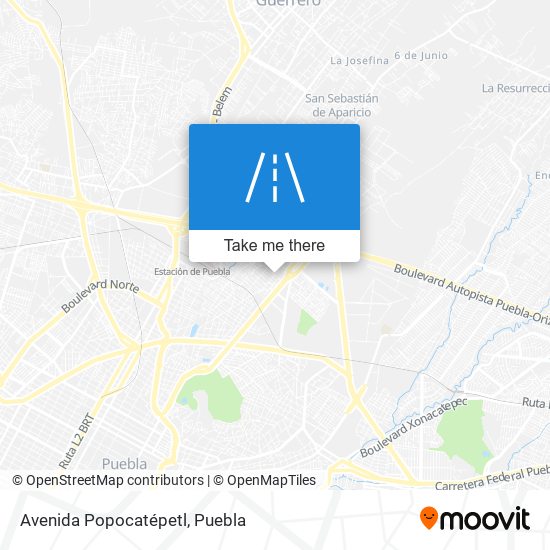 Avenida Popocatépetl map