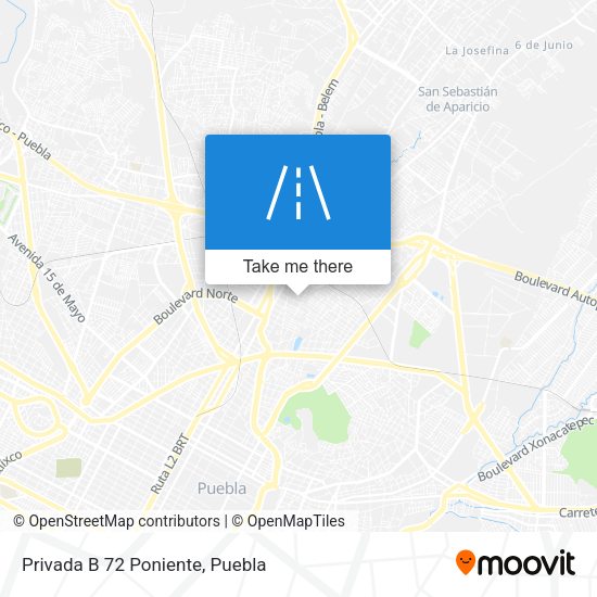 Privada B 72 Poniente map