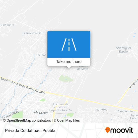 Privada Cuitláhuac map