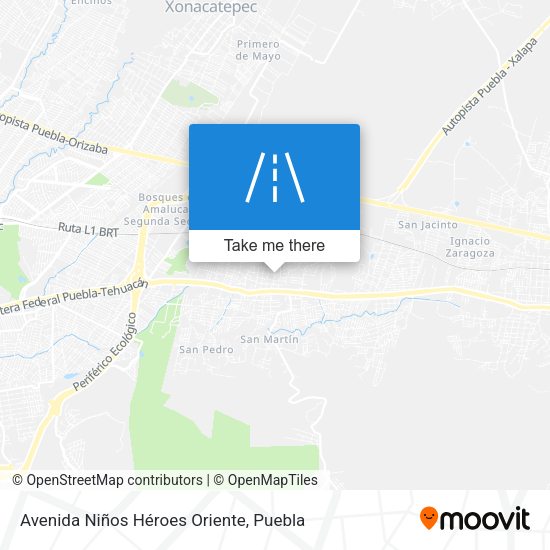 Avenida Niños Héroes Oriente map