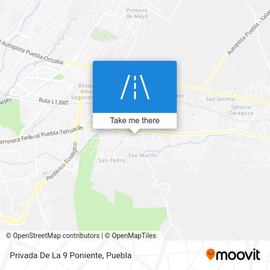 Mapa de Privada De La 9 Poniente