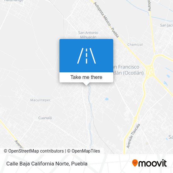 Calle Baja California Norte map