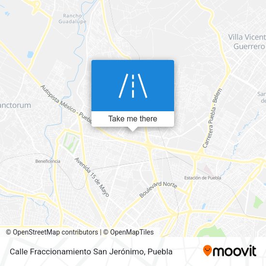 Mapa de Calle Fraccionamiento San Jerónimo