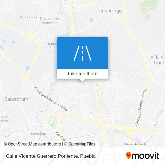 Mapa de Calle Vicente Guerrero Poniente