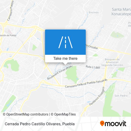 Mapa de Cerrada Pedro Castillo Olivares