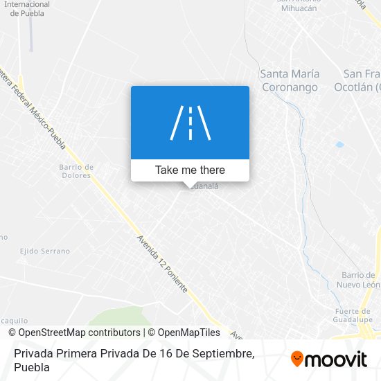 Mapa de Privada Primera Privada De 16 De Septiembre