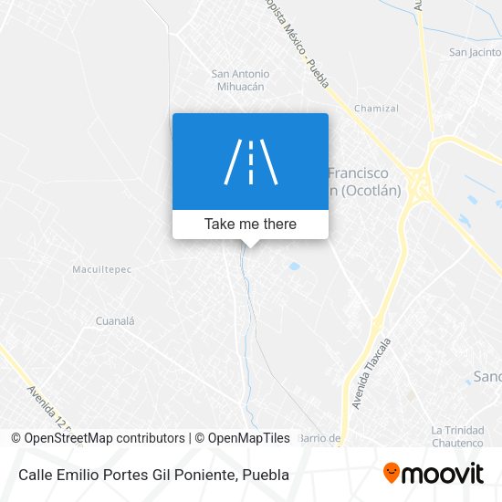 Mapa de Calle Emilio Portes Gil Poniente