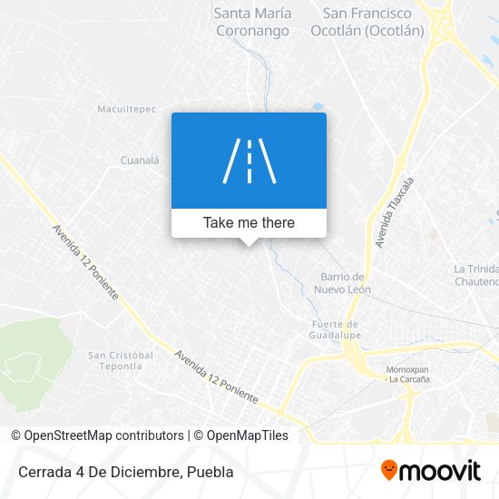 Mapa de Cerrada 4 De Diciembre