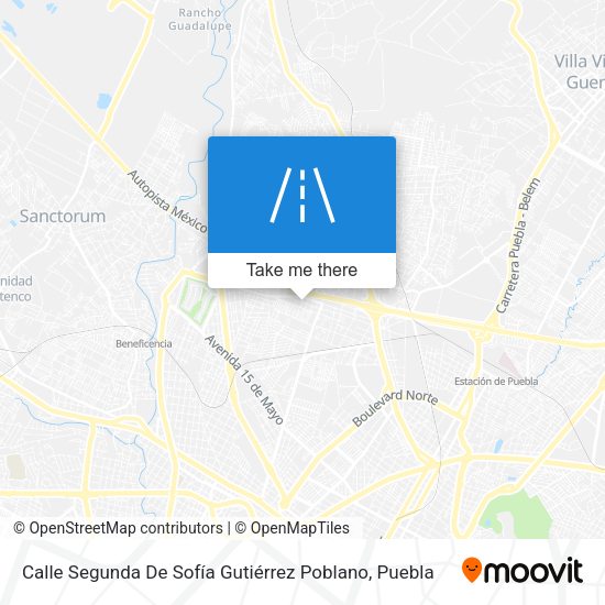 Calle Segunda De Sofía Gutiérrez Poblano map