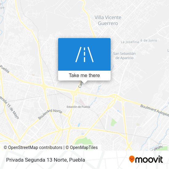 Mapa de Privada Segunda 13 Norte