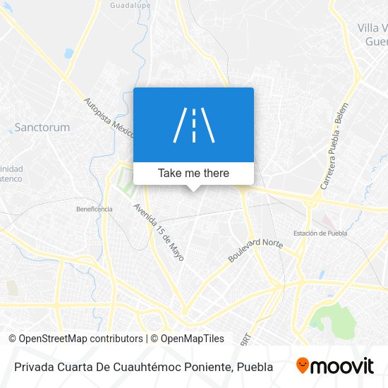 Mapa de Privada Cuarta De Cuauhtémoc Poniente