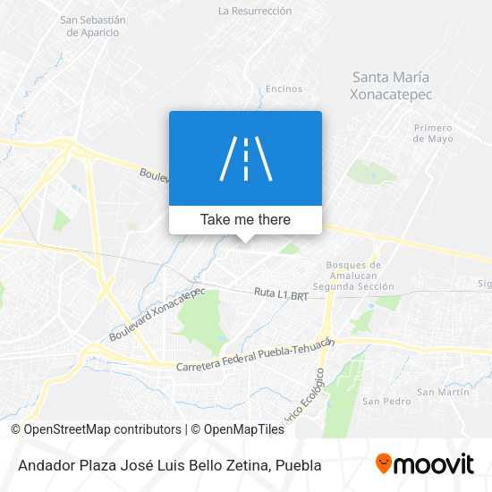 Mapa de Andador Plaza José Luis Bello Zetina