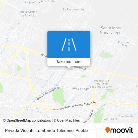 Mapa de Privada Vicente Lombardo Toledano