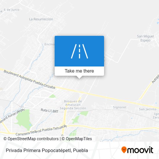 Mapa de Privada Primera Popocatépetl