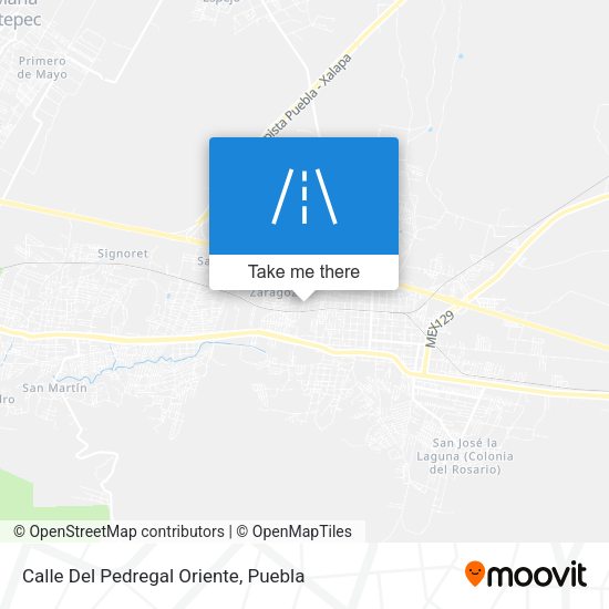 Mapa de Calle Del Pedregal Oriente