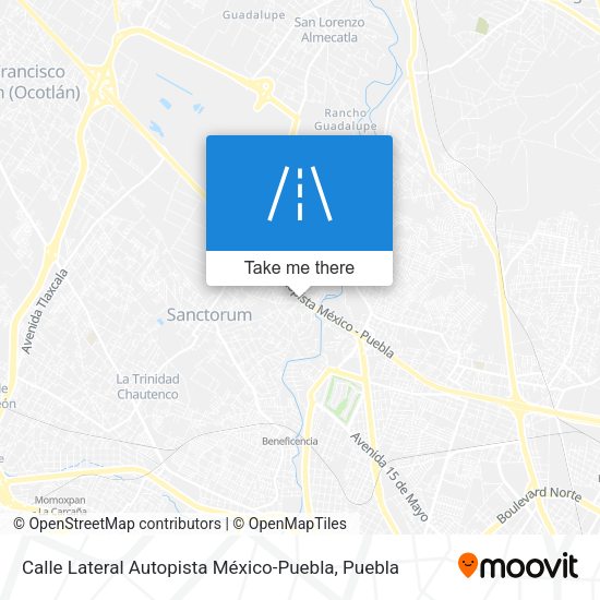 Calle Lateral Autopista México-Puebla map