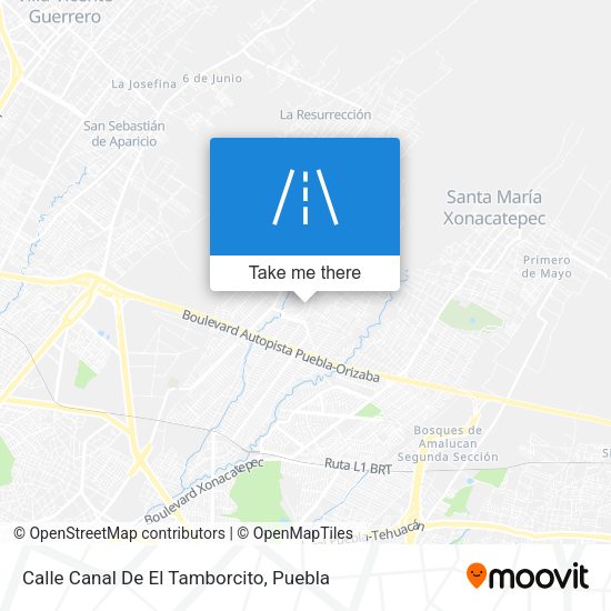 Calle Canal De El Tamborcito map