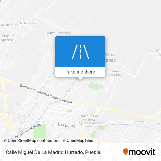 Mapa de Calle Miguel De La Madrid Hurtado