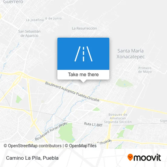 Camino La Pila map