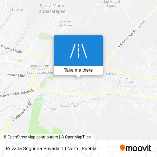 Privada Segunda Privada 10 Norte map