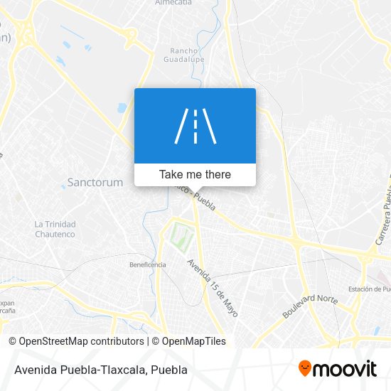 Avenida Puebla-Tlaxcala map