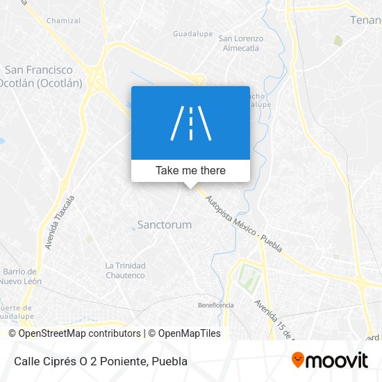 Calle Ciprés O 2 Poniente map